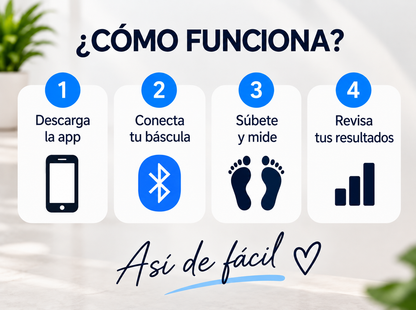 BASCULA / BALANZA DIGITAL INTELIGENTE CON CONEXION CON APP MOVIL